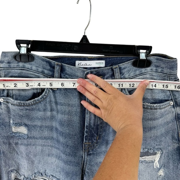 KanCan Ripped High Rise Wide Leg Cropped Jean women’s size 27 - Picture 10 of 11